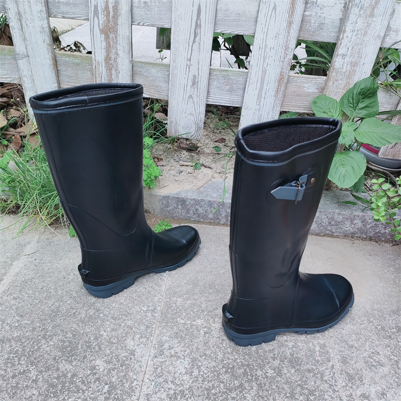 雨鞋女款新款时尚高筒胶鞋水鞋女防水防滑雨靴女款成人 柔软多色