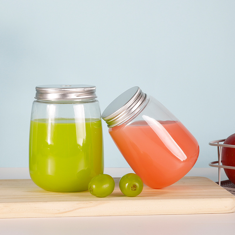 热推款 一次性胖胖杯奶茶瓶600ml抖音网红同款 奶茶瓶u型杯塑料瓶