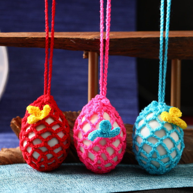 立夏端午节幼儿园宝宝儿童礼物毛线编织小鸡鸭蛋兜蛋袋蛋网蛋套