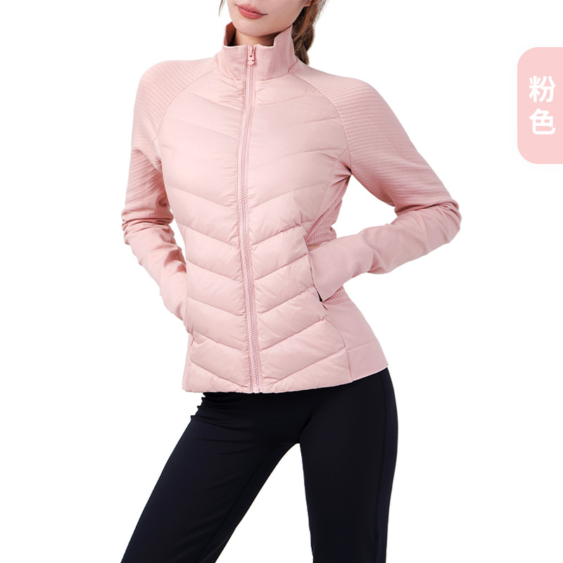 New Winter Lightweight down Jacket White Duck down Sports Jacket Leisure Warm Slim Fit Slimming Stand Collar Workout Top