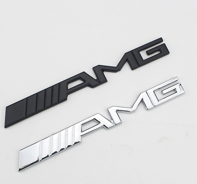 跨境适用于奔驰改装塑料amg车标车贴 c级e级s级cla c63 amg车尾标
