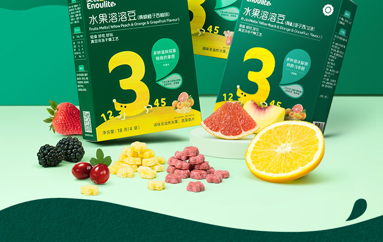 英氏溶豆18g酸奶溶溶豆水果高钙儿童宝宝零食健康入口易溶非油炸