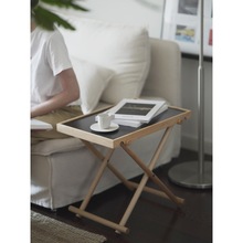 折叠边桌茶几边几设计感现代移动可调高收纳实木床头柜