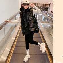 女童外穿马甲2023新款保暖棉马甲加厚羽绒棉马甲中大童免洗马甲