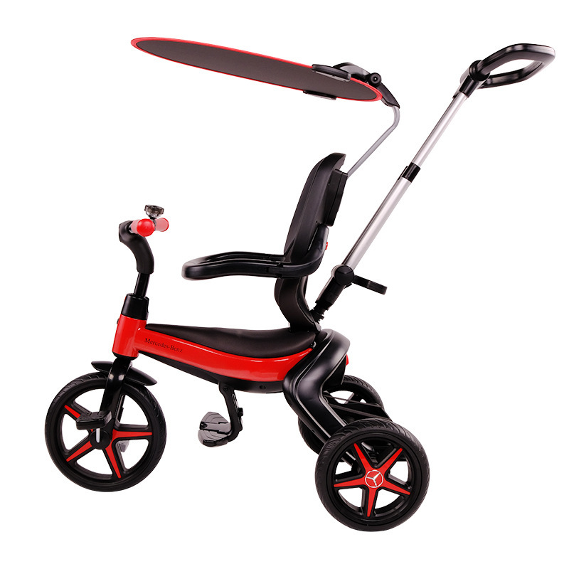 Mercedes-Benz Genuine Children's Tricycle Child Baby Pedal Bicycle Foldable Infant Hand Push Baby Stroller