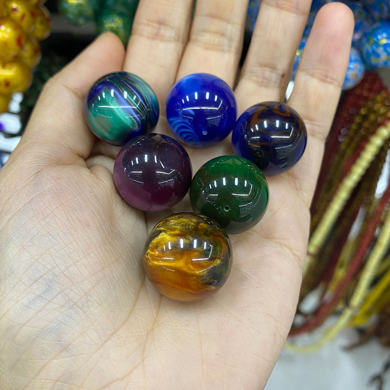 彩色海柳半孔散珠 耳钉吊坠diy珠子8-20mm小挂件饰品配件圆珠现货