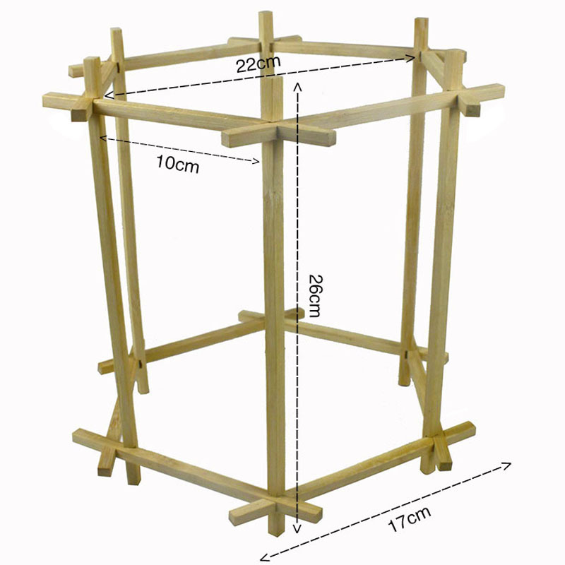 中秋节装饰灯笼diy材料六角宫灯灯笼架子六边形竹制骨架手工配件