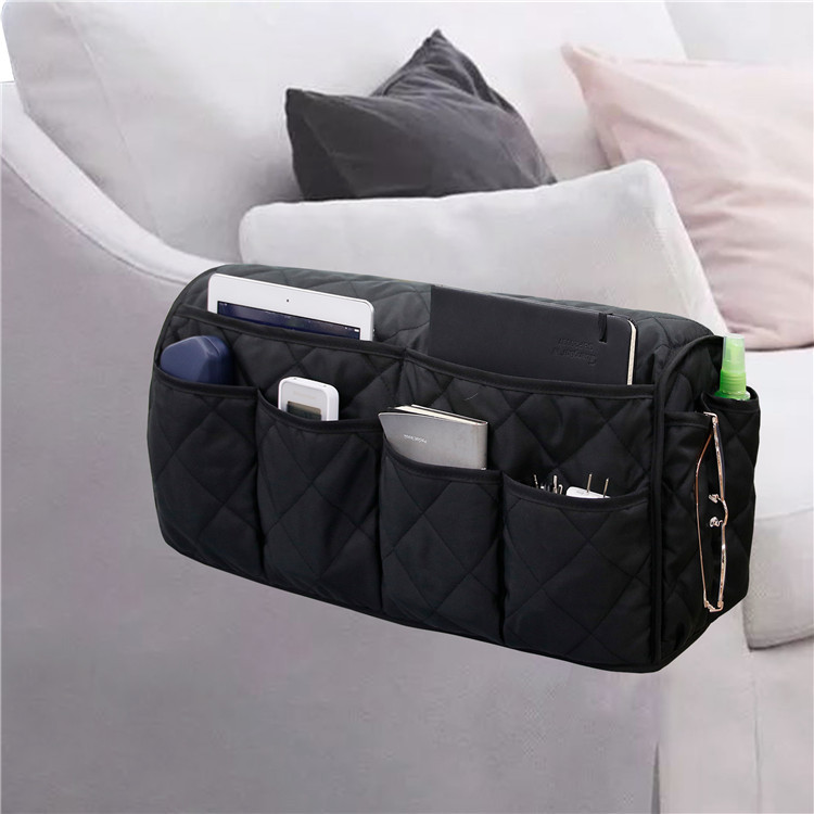 Cross-Border Supply Five-Color Waterproof Spring Woven Sofa Side Buggy Bag Sofa Handrail Side Storage Home Storage