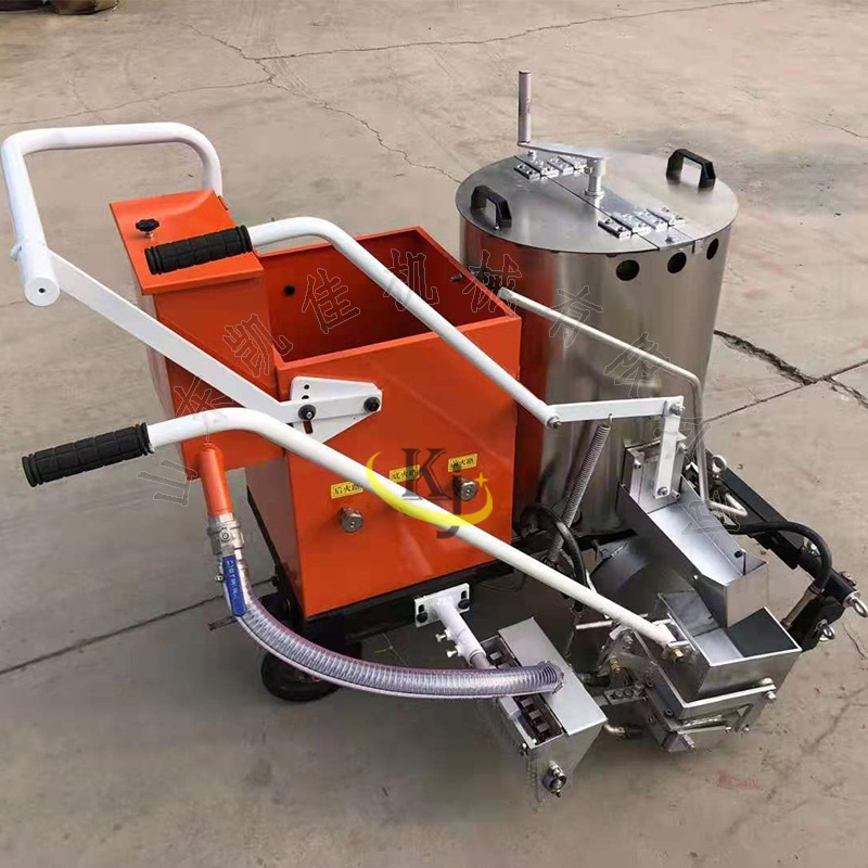 小型热熔釜自动标线车位划线车 路面热熔划线机 手推马路画线机