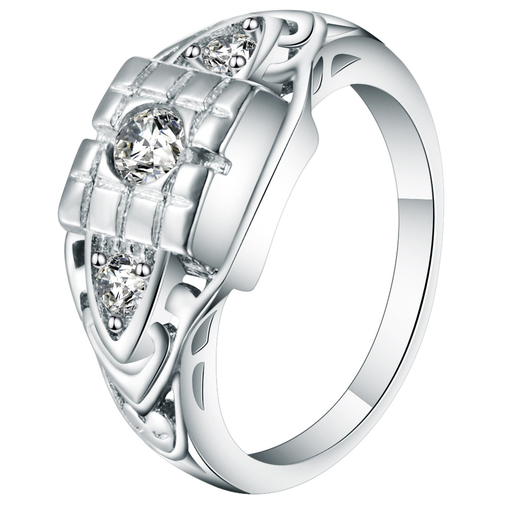 fb亚马逊独立站新款铜版镶嵌锆石指环跨境电商欧美男女戒指批发