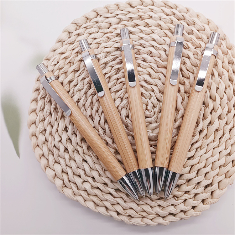 竹子笔环保竹杆笔触控笔可定制专门logo竹管广告礼品笔竹木圆珠笔