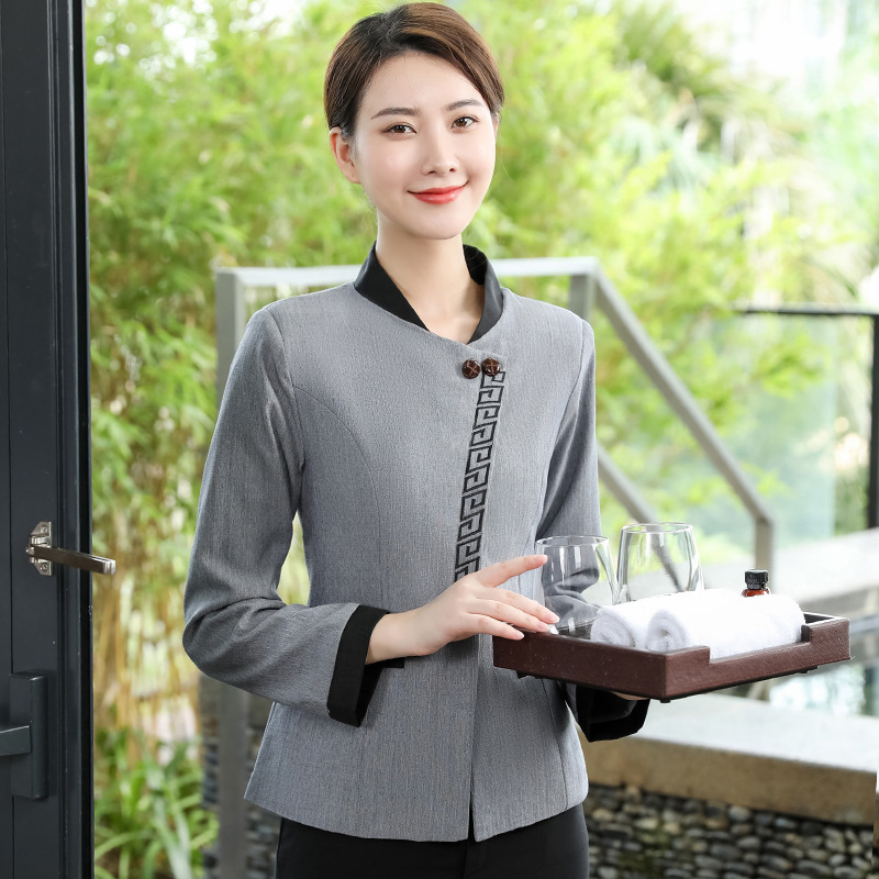 女士保洁工作服长袖餐饮酒店客房保洁员衣服房嫂物业清洁阿姨秋装