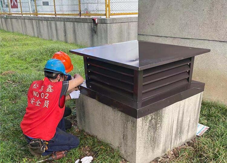 别墅屋顶烟道风帽百叶防倒灌风帽方形风帽屋顶烟囱帽防雨抗风风帽