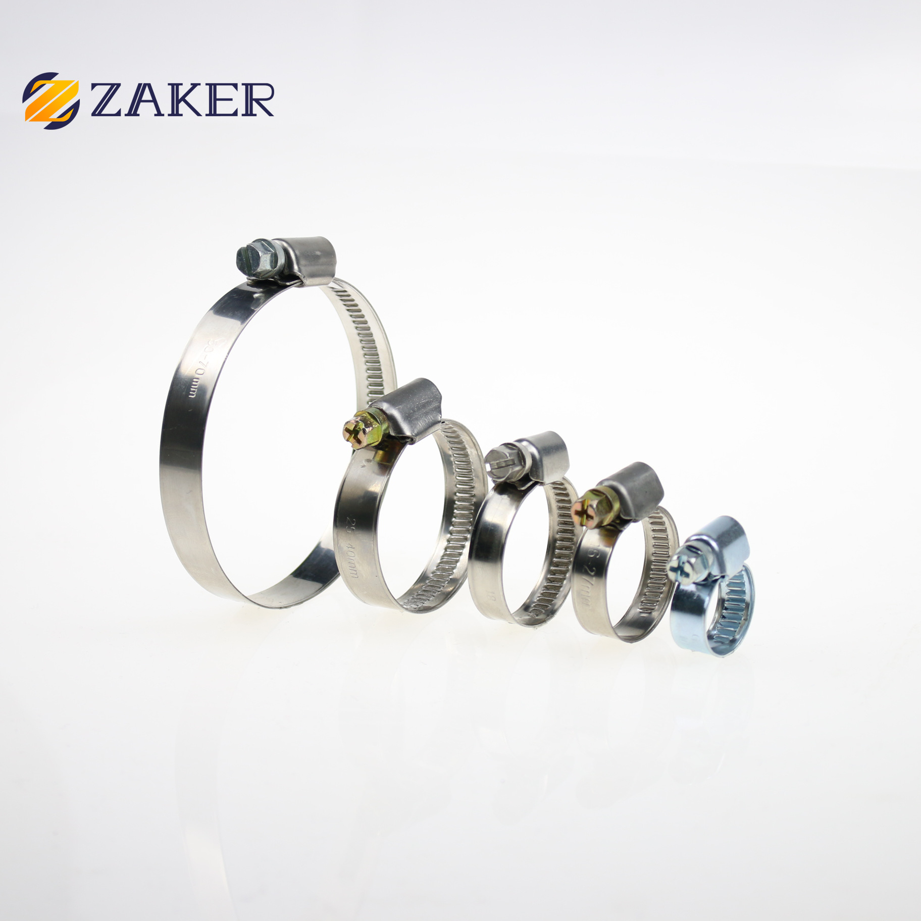 q675系列德式中间式卡箍抱箍管夹喉箍不锈钢涡杆传动式喉箍