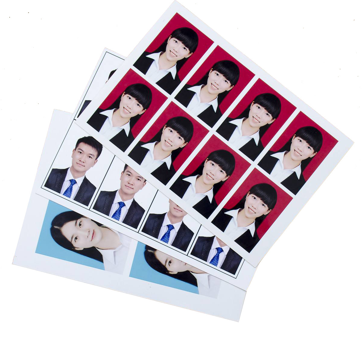 证件照打印1寸2寸冲洗照片高清冲印明星大头贴换底色背景处理包邮