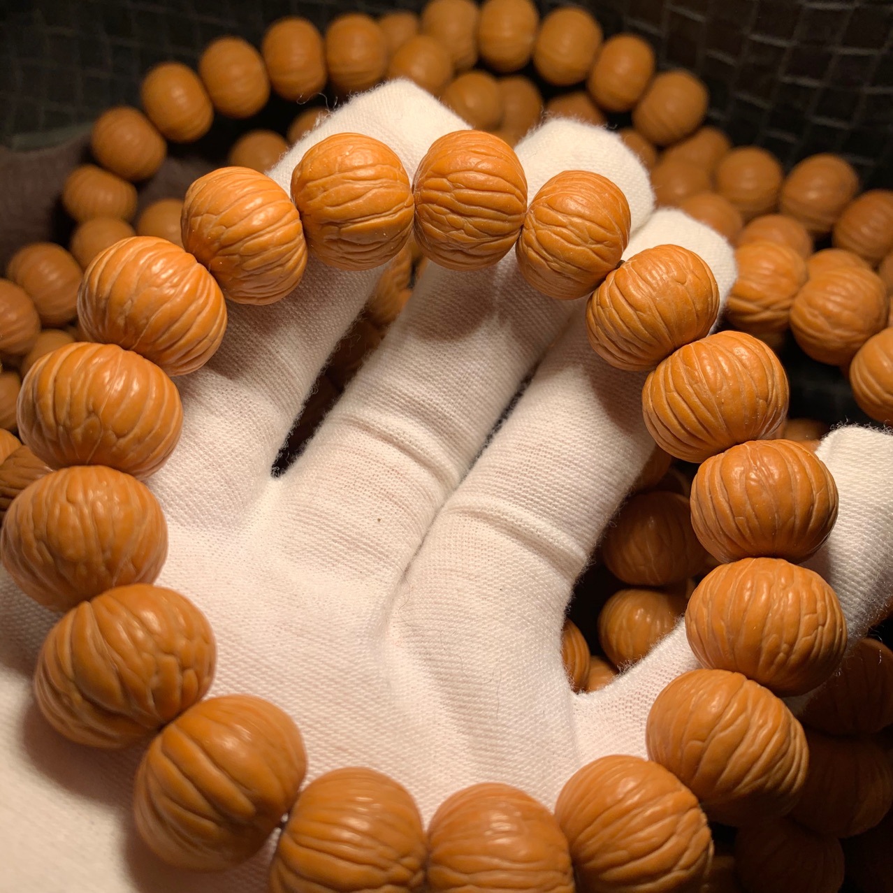 猴头核桃手串 原籽原皮土豪 14-15mm 猴头南瓜桩