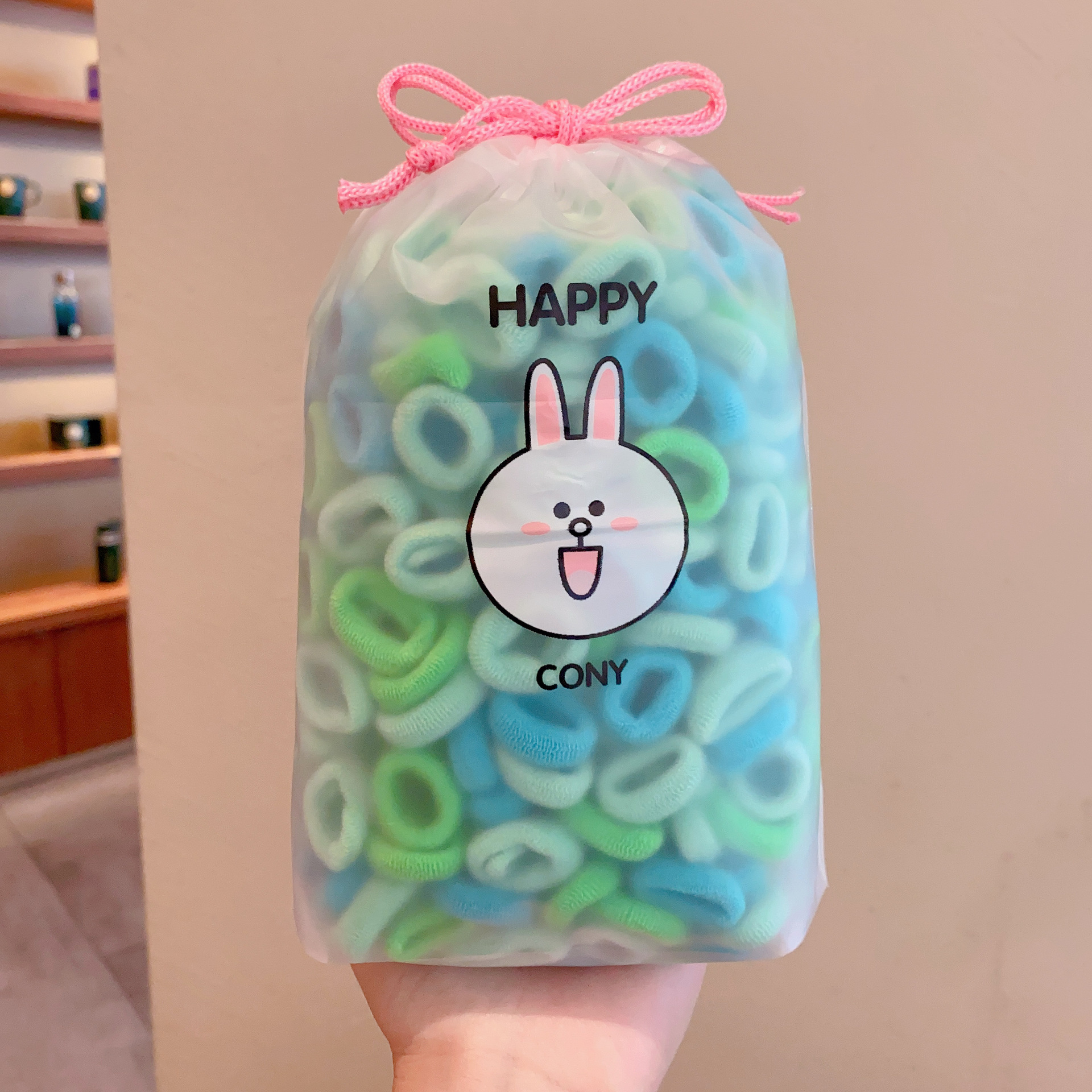 Small Bag-Free Children's Hair String Korean Style Candy Color Towel Ring Does Not Hurt Hair High Elastic Rubber Band Internet Celebrity All-Match Hair Band