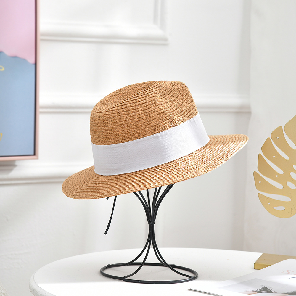 Hot Sale Summer Straw Hat Summer Women's Korean-Style Outdoor Sunshade Beach Vacation Straw Big Brim Foldable Broad-Brimmed Hat