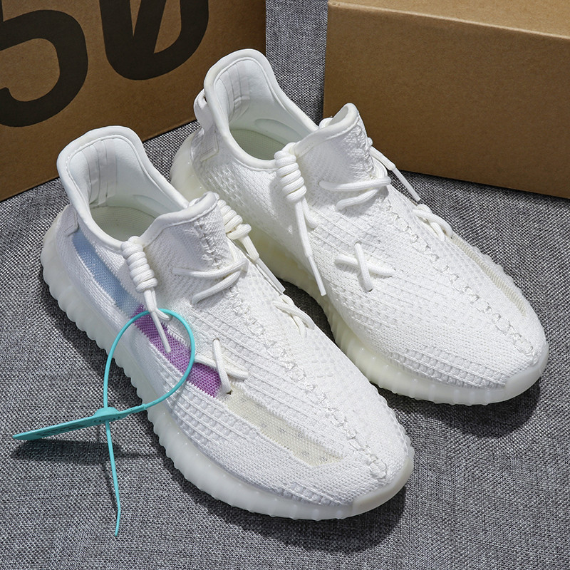 高版本椰子鞋男白满天星黑天使真爆跑步鞋椰子350v2夏季新款女潮