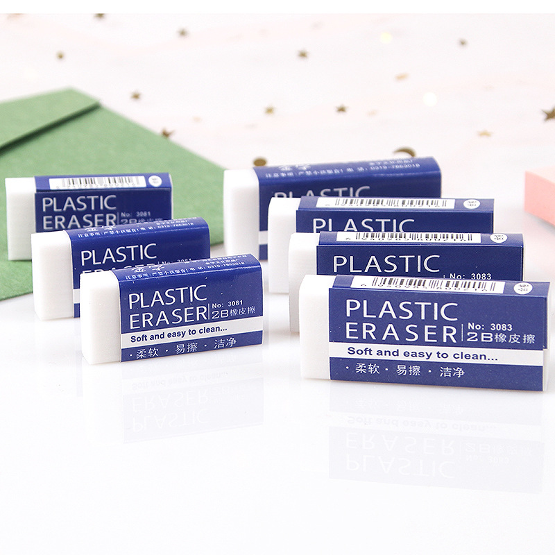 Stationery 2B Eraser White Primary School Student Exam Drawing Specific Rubber School Supplies Wipe Clean Eraser