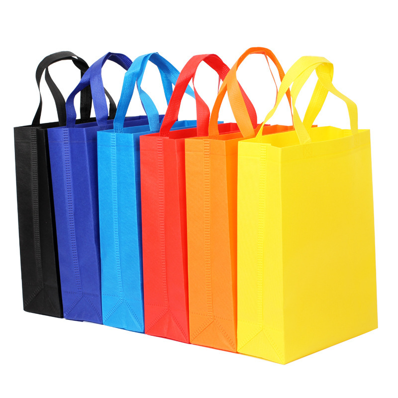 Non-Woven Bag Customized Film Coated Takeaway Promotional Handbag Customized Advertising Shopping Bag Spot Clothing Store Bag Customized