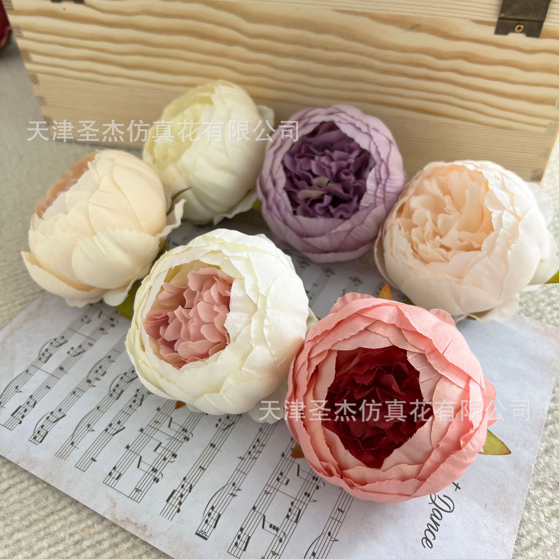 跨境包芯牡丹花头玫瑰花头欧式婚礼堂酒店布置仿真假花软装摆件