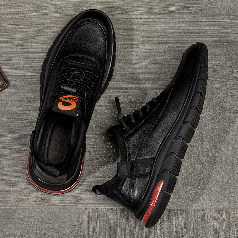 春秋高端鞋真皮男鞋子2024新款潮流透气头层牛皮男士运