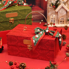 现货圣诞礼盒手提 围巾手套礼物包装盒 平安果糖果盒圣诞节礼品盒