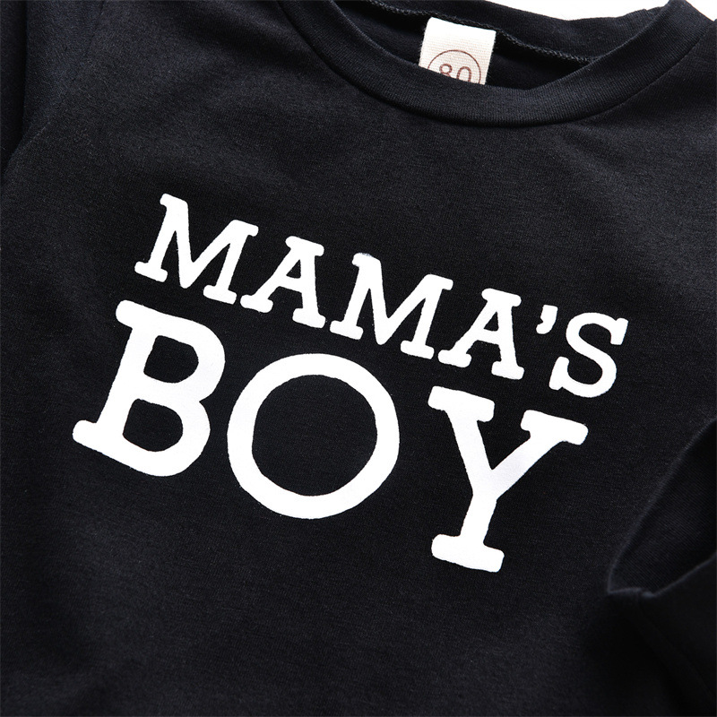 【订货】boy秋季外贸童套装亚马逊男童长袖字母t恤迷彩长裤套装