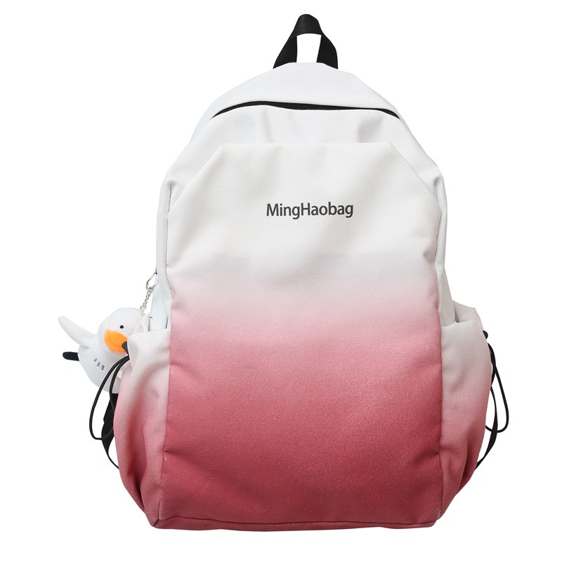 Schoolbag Female Korean Harajuku Junior High School Student College Students' Backpack Large Capacity Gradient Ins Backpack New