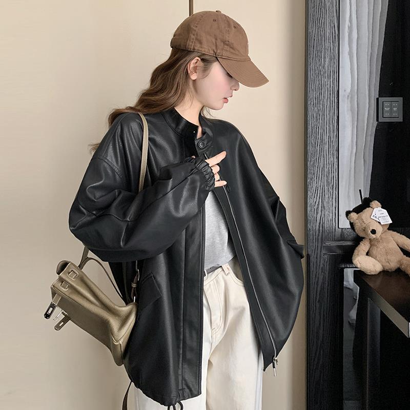 黑色皮衣外套女设计感小众2024春季新款爆款高级感机车服时尚夹克