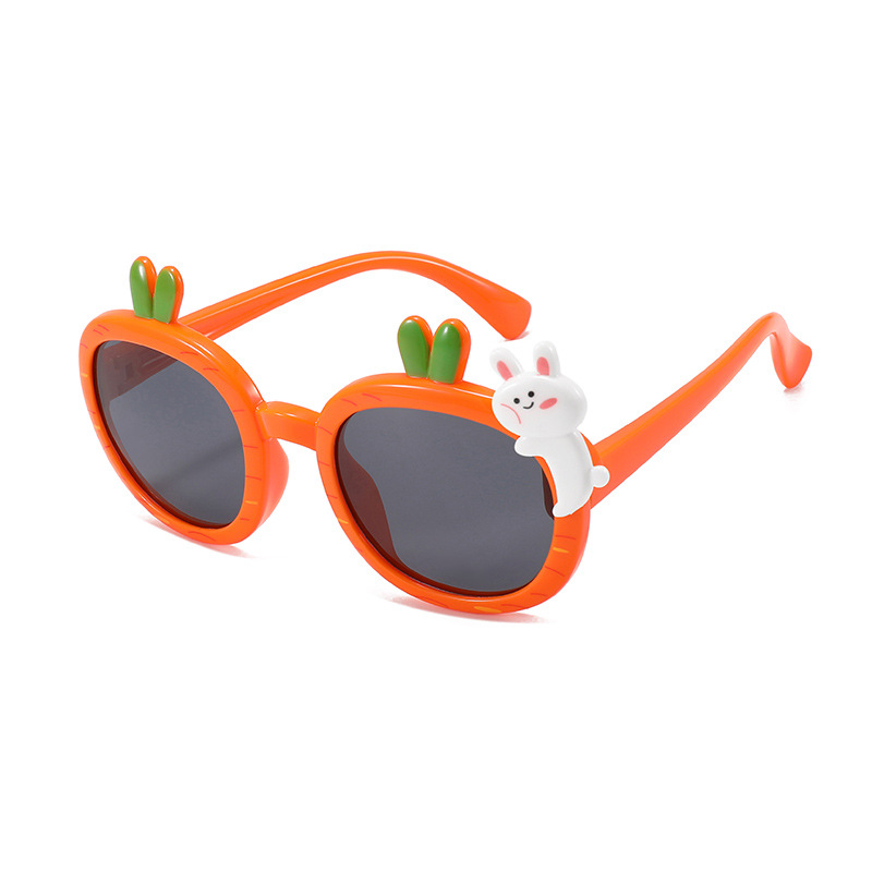 New Children's Polarized Sunglasses Cute Cartoon Silicone Sun-Resistant Sunglasses Boys and Girls Fashion Sunglasses Jc062