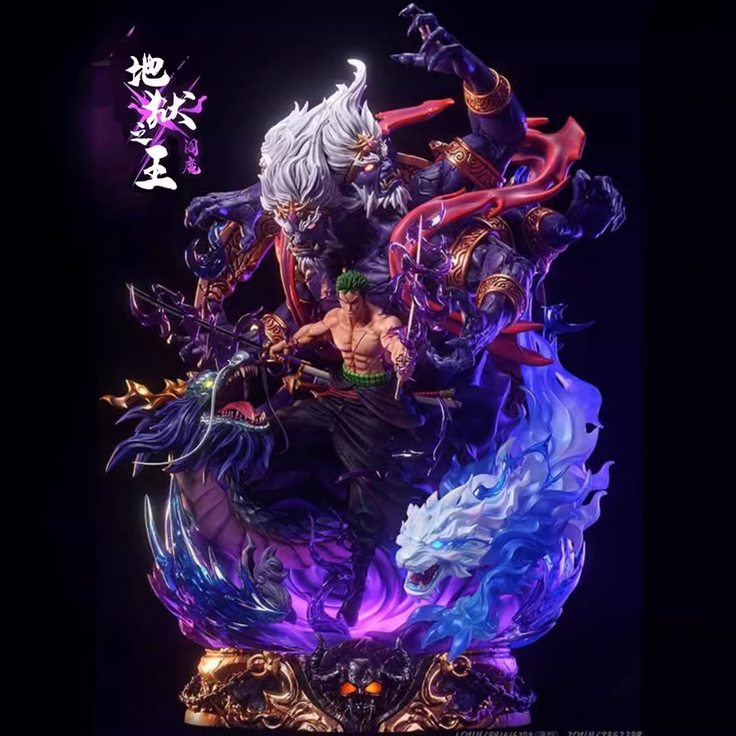 海贼王索隆三千世界九刀流地狱阎动漫手办雕像摆件男孩模型-阿里巴巴