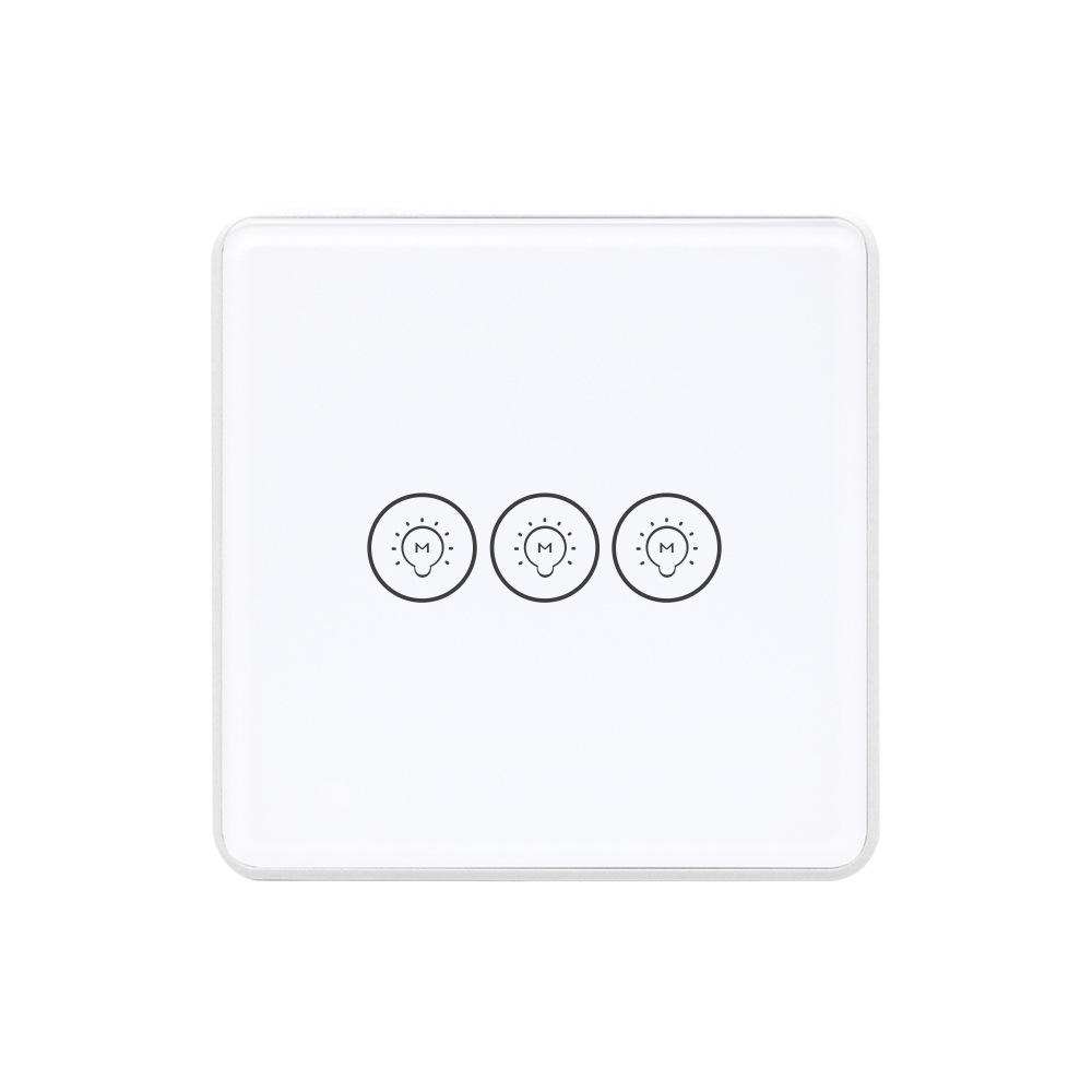 跨境供货 欧规86型白色wifi涂鸦智能触控语音控制墙壁式智能开关