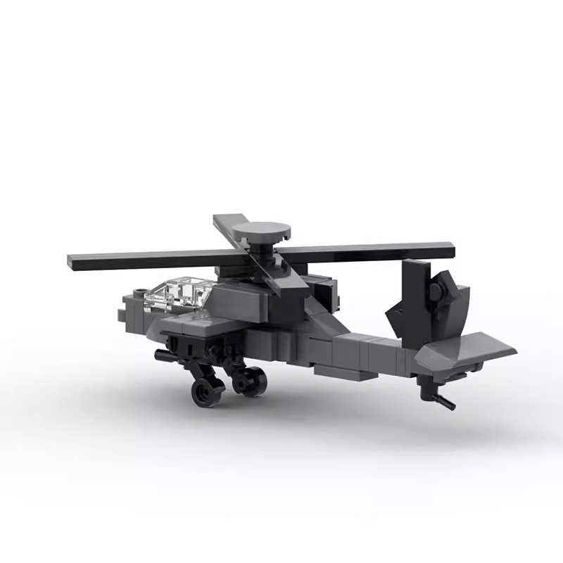 moc积木兼容乐高 87694 ah-64d阿帕奇长弓 英国空军小型 儿童拼装
