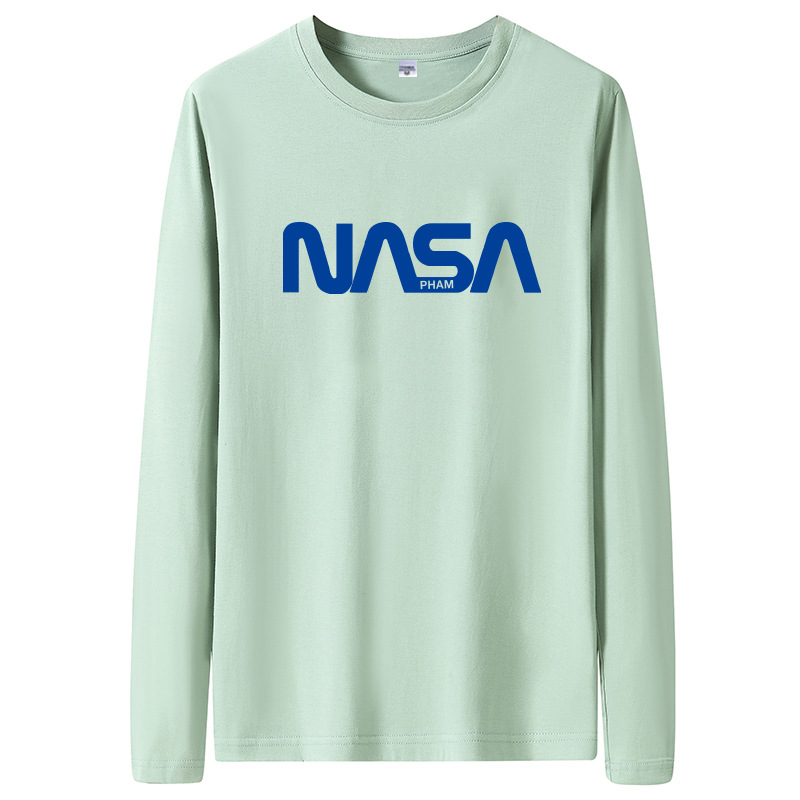 nasa长袖t恤男宽松大码体桖男士春秋季打底衫秋上衣服男装体恤