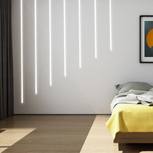 led线条灯铝槽灯卡槽暗装嵌入式家用客厅背景墙12v 24v长条硬灯带