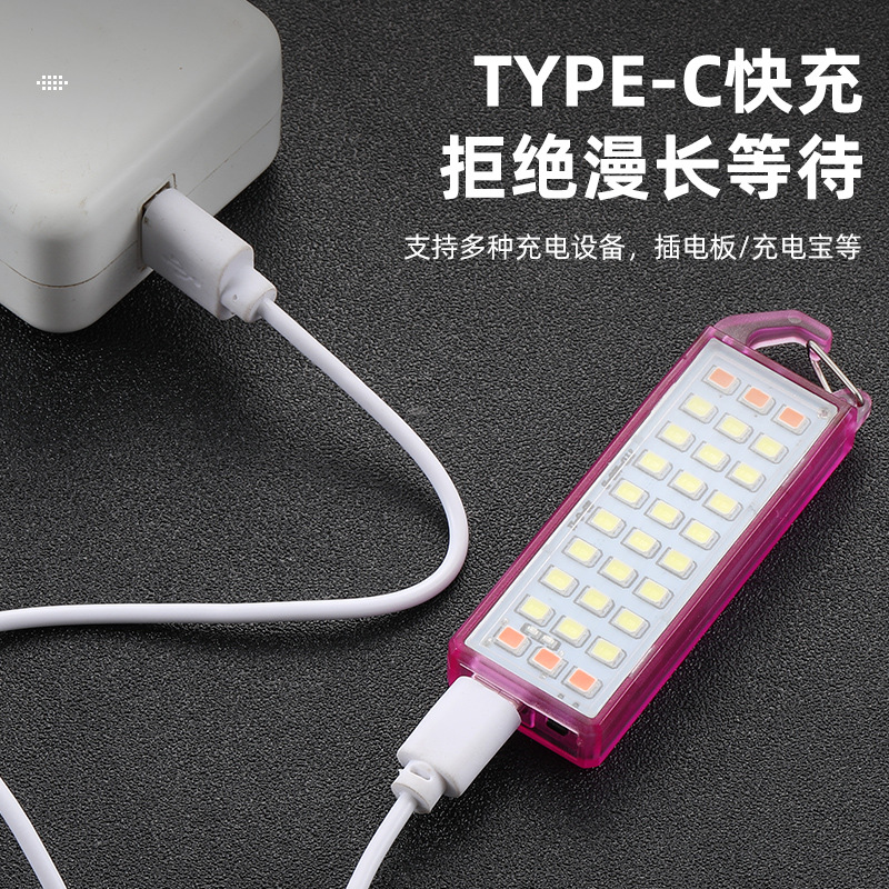 Cross-Border New Arrival Multifunctional Keychain Light USB Charging Mini Hanging Buckle Lamp Led Portable Portable Small Flashlight