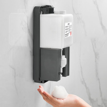 镜后感应皂液器商场卫生间镜柜隐藏壁挂式泡沫机酒店滴液洗手液器