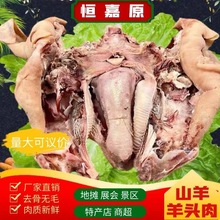 山羊羊头肉地摊早市跑江湖火锅店羊头肉冷冻品新鲜去骨羊头肉批发