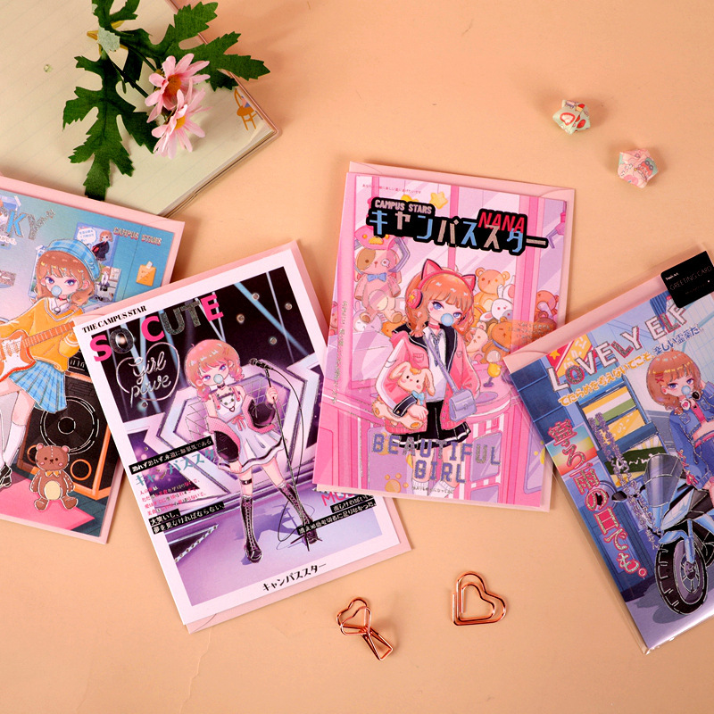 16893青壹坊文具tr-ba13880 nana明星校刊系列万用卡贺卡卡通祝福