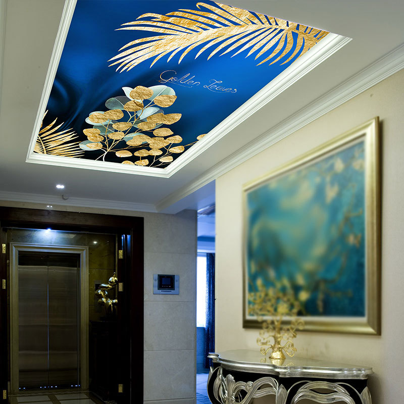 艺术玻璃吊顶装饰客厅玄关走廊过道亚克力透光天花造型镂空透光板