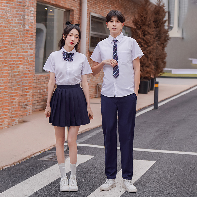 学生装班服套装初高中学生校服批发毕业季服装短袖衬衫毕业班服女