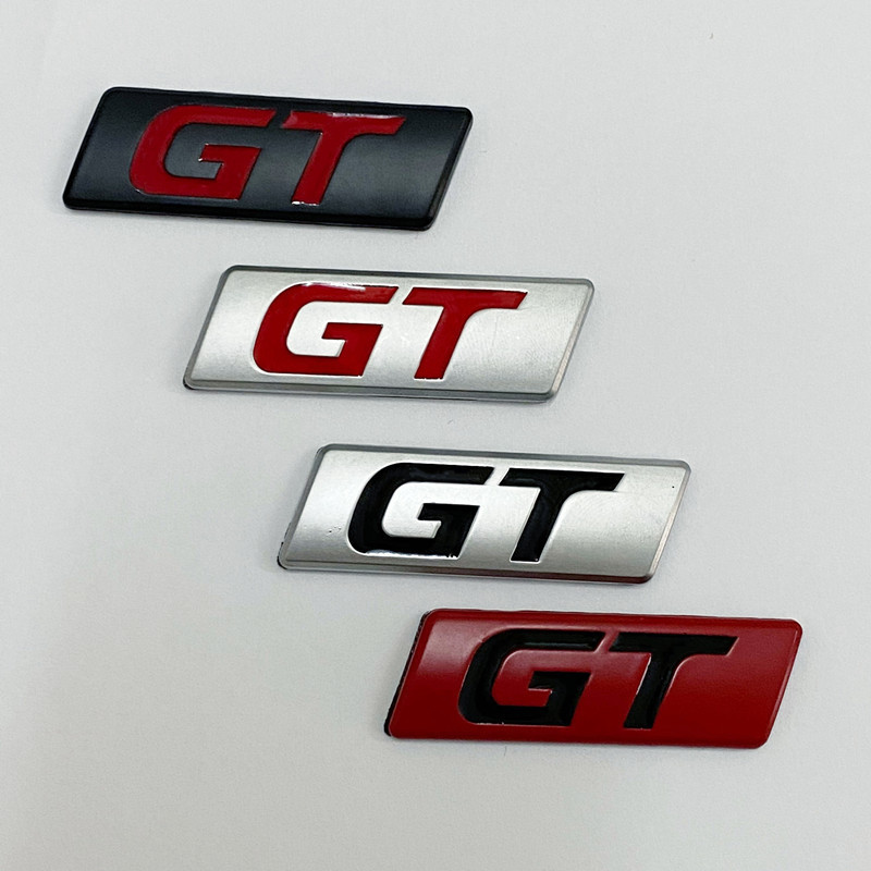 汽车个性立体gt改装尾标 金属车贴 gt标志贴标车身贴gt侧标创意贴