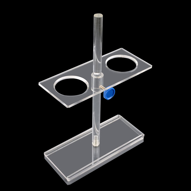 有机玻璃漏斗架 三角漏斗架子高度可调2孔4孔实验用品