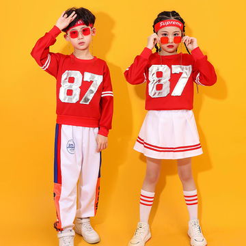 六一儿童啦啦队演出服街舞舞蹈拉拉队小学生啦啦操比赛运动会服装