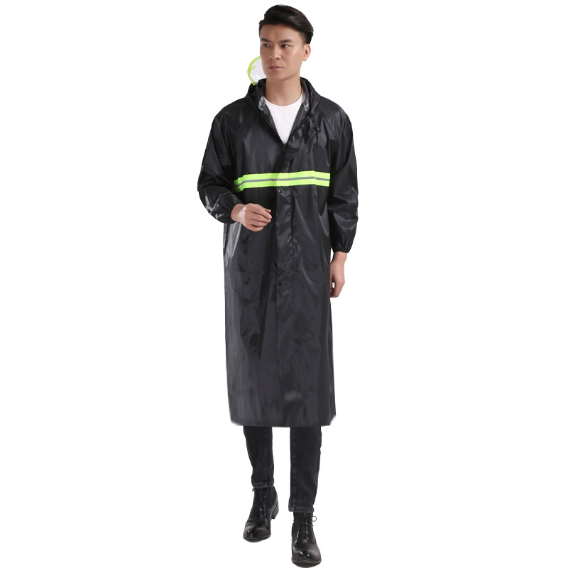 Shangqiu Raincoat Wholesale One-Piece Poncho Reflective Long Pattern Trench Coat Raincoat Hiking Labor Protection Site Rain-Proof Clothes