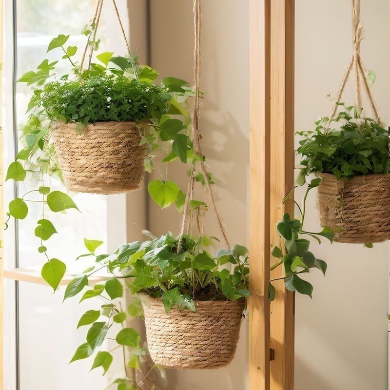 藤编编织编吊篮垂吊式花盆绿萝盆挂式花盆悬挂式花篮挂墙壁挂式