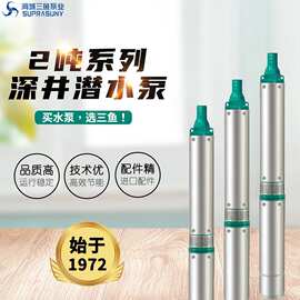 海城三鱼深井泵100井径2方不锈钢农用灌溉 家用潜水泵 井用抽水泵