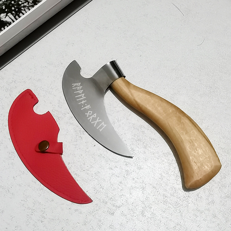 亚马逊 Viking Hatchet 手工披萨刀不锈钢切割斧披萨刀斧现货